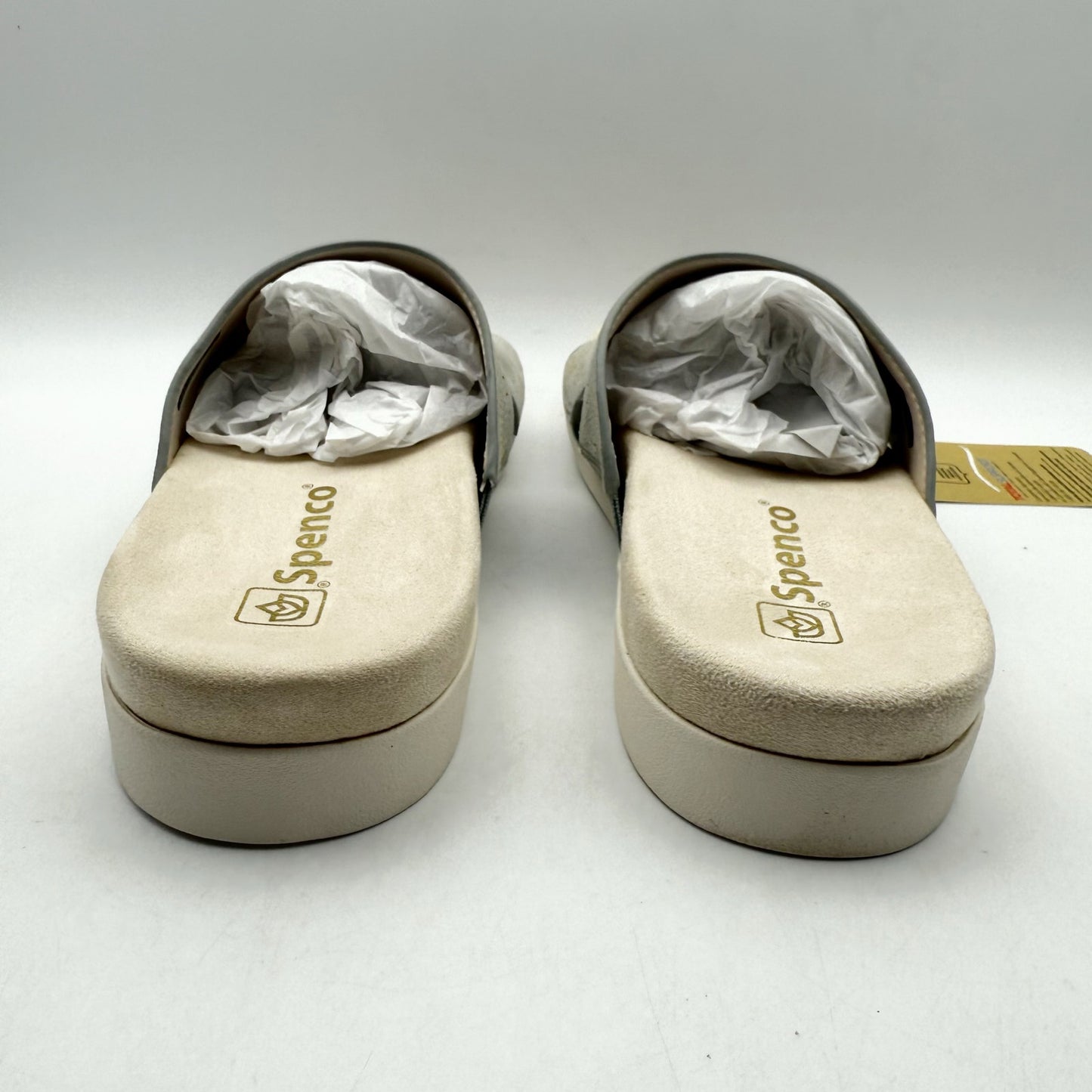 Spenco Womens Twilight Ellie Slide Sandals US 8.5 D EU 39 Grey Leather NIB