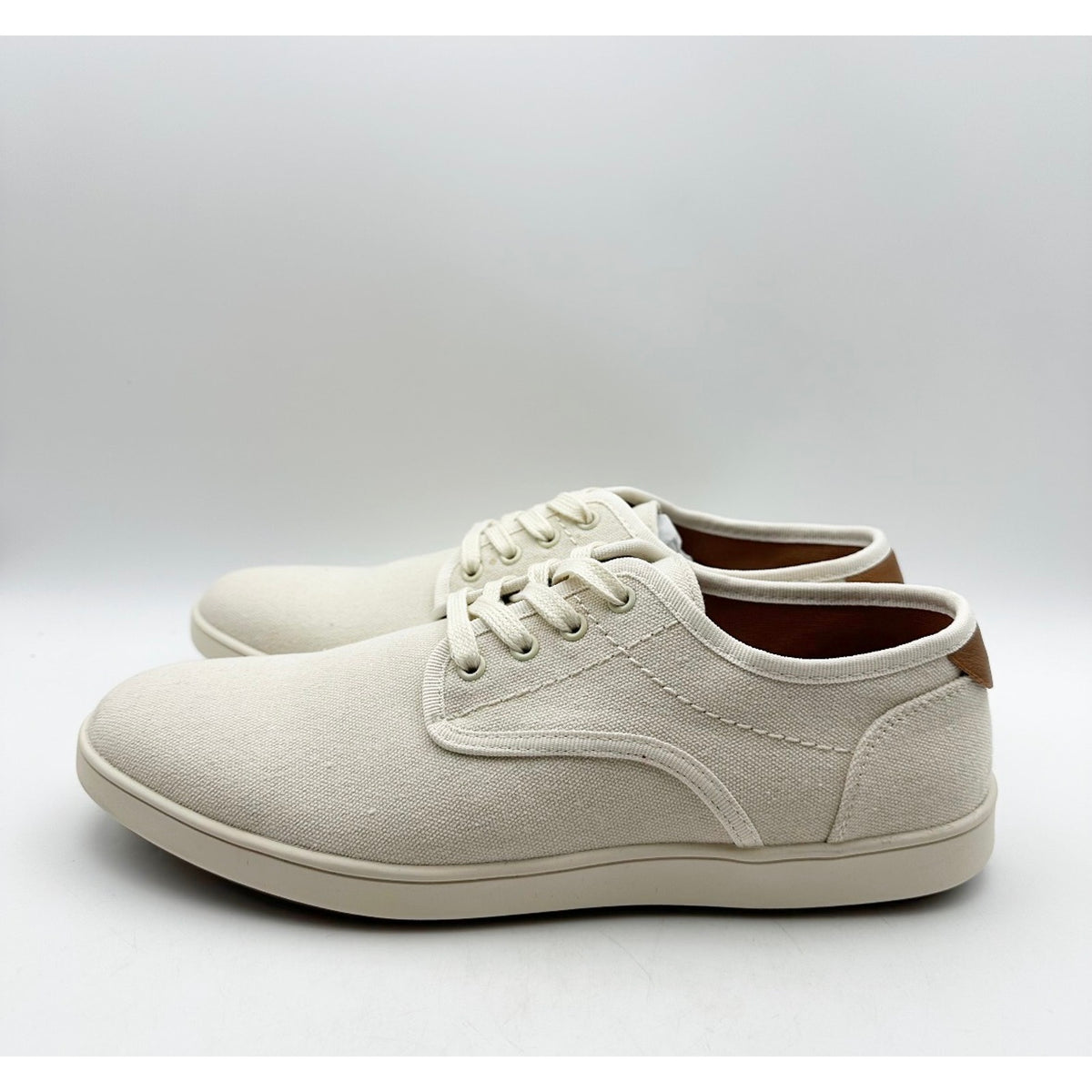 STEVE MADDEN Mens Fenta Casual Sneakers Size 12 M Cream White Fabric NIB