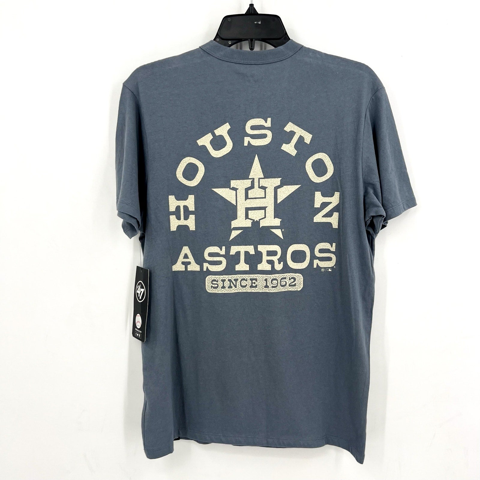 47 BRAND Mens Houston Astros Back Canyon Franklin T-Shirt Small Atlas Blue NWT