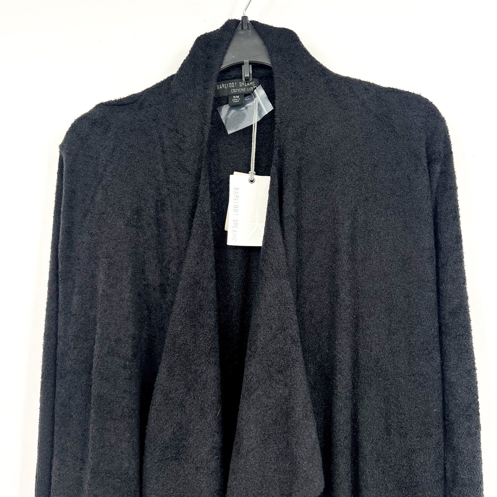 Barefoot Dreams Womens CozyChic Lite Island Wrap Cardigan Small/Medium Black NWT