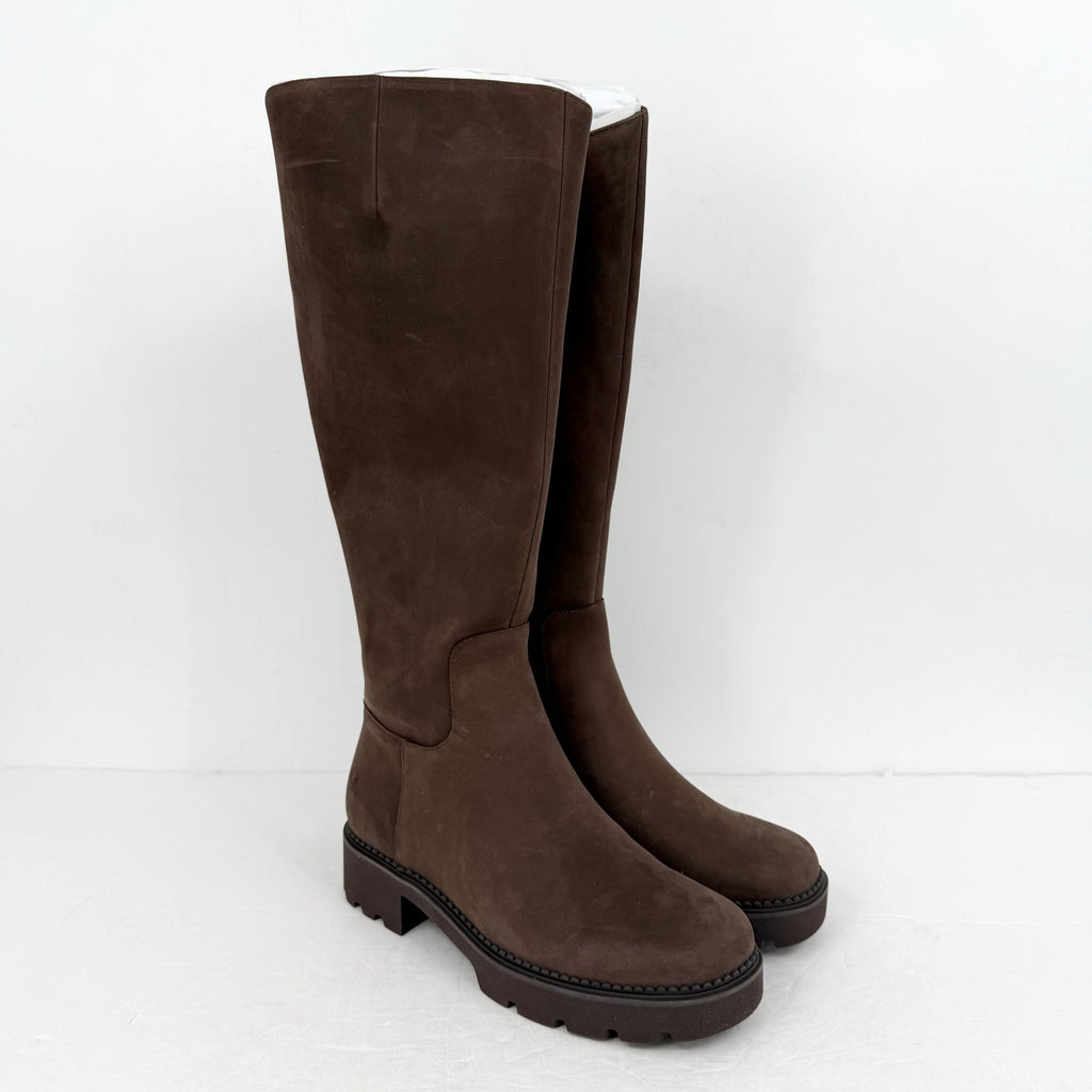 VIONIC Womens Fallbrook Knee High Boots Size 7.5 EU 38 Brown Leather NWOB