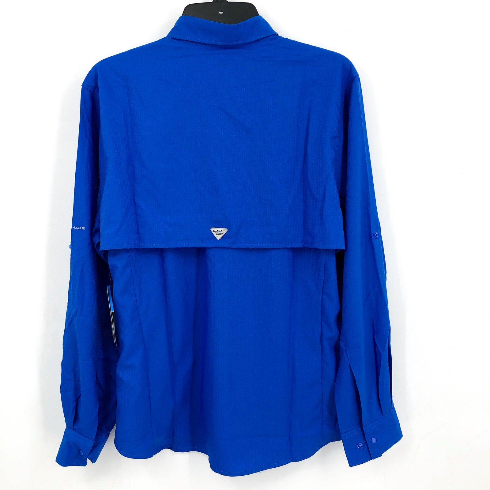 COLUMBIA Women’s PFG Tamiami II Long Sleeve Shirt XL Blue Macaw UPF 40 NWT