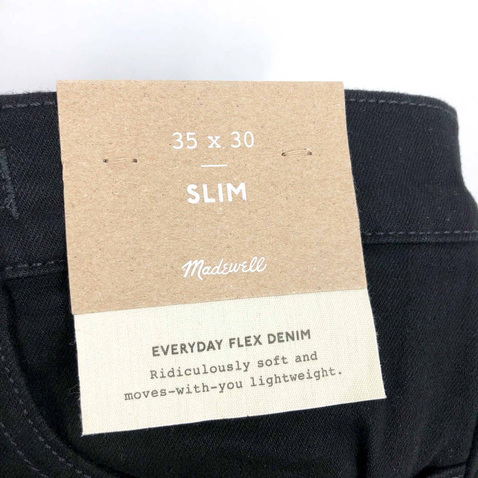 MADEWELL Men's Slim Jeans 35x30 Black Bainhart Wash COOLMAX Denim ND479 NWT