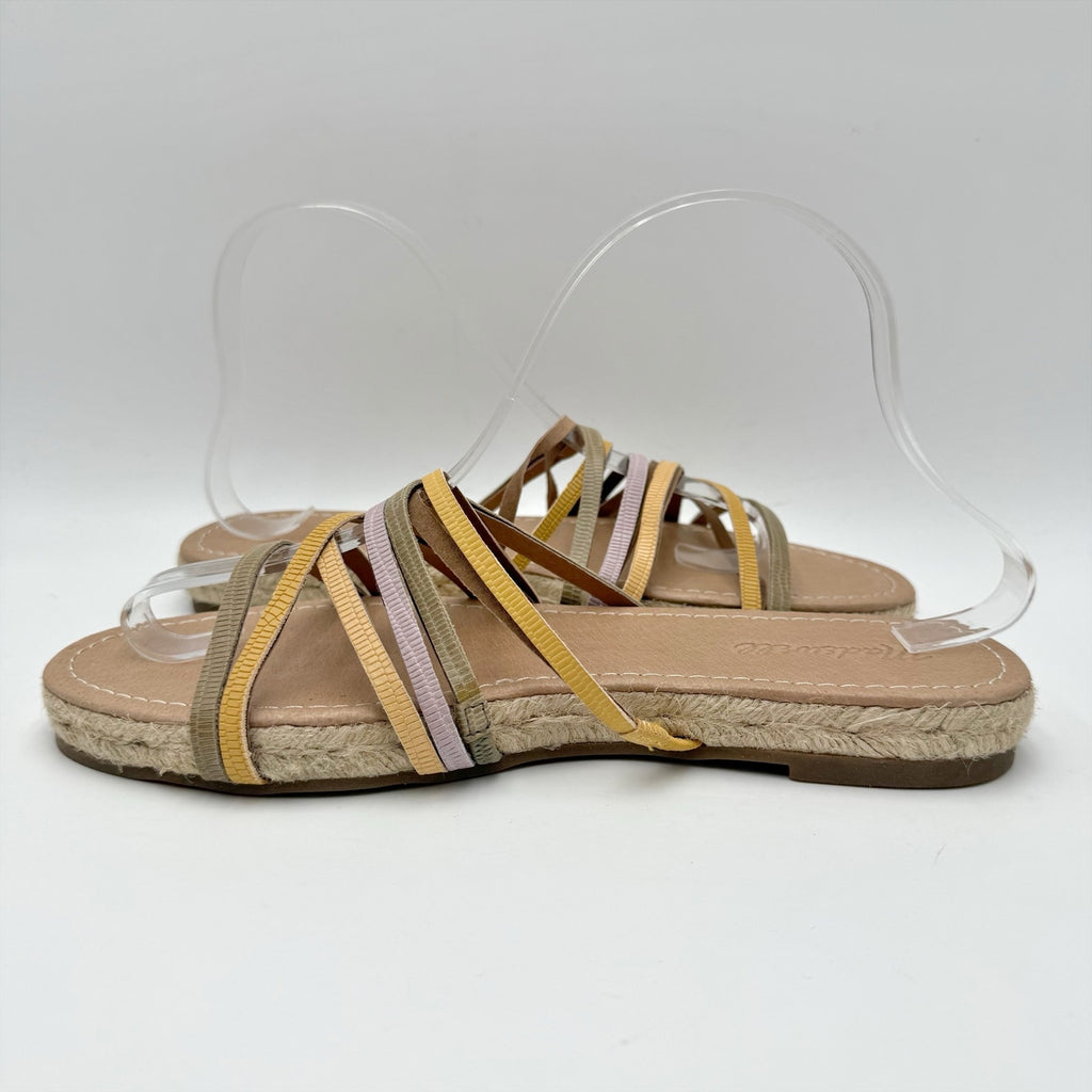 Madewell Womens Kathryn Espadrille Slide Sandal Size 8.5 Multicolor Leather NWOB