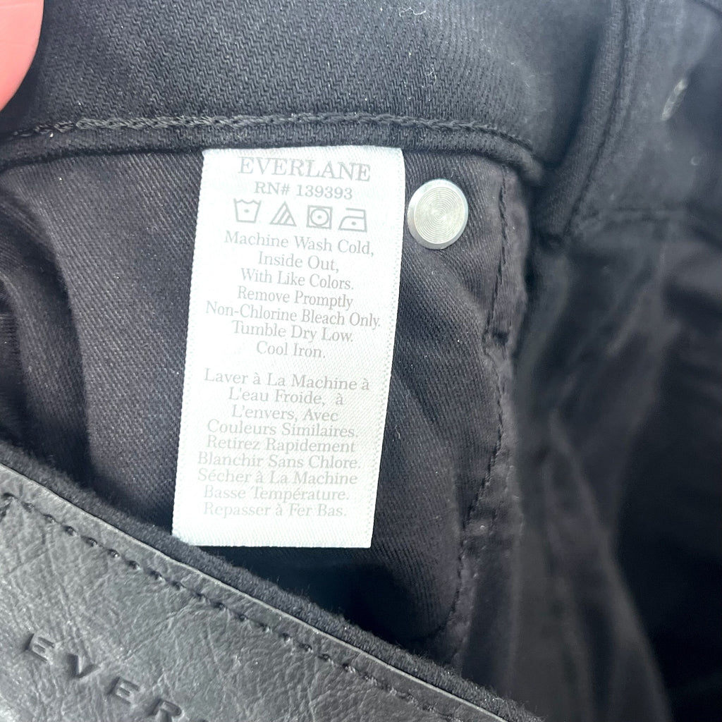 EVERLANE Womens Way-High Skinny Jeans 33x26 US 16 Crop Black Denim NWT