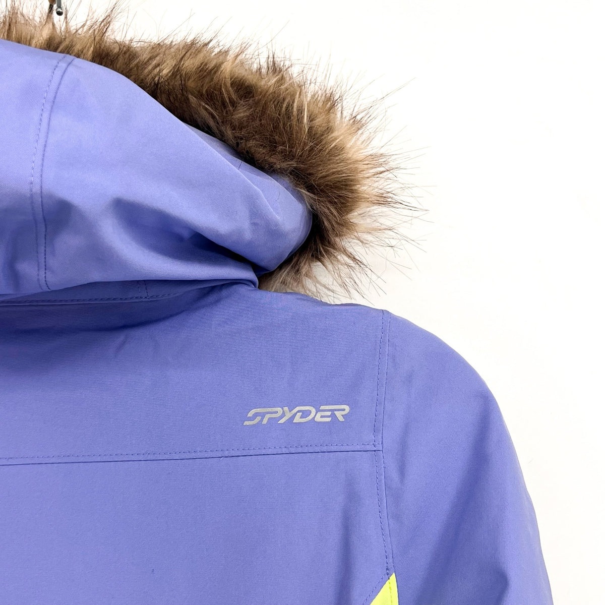 SPYDER Girl's Lola Ski Jacket SIZE 7 Purple Green Insulated Hooded NWT
