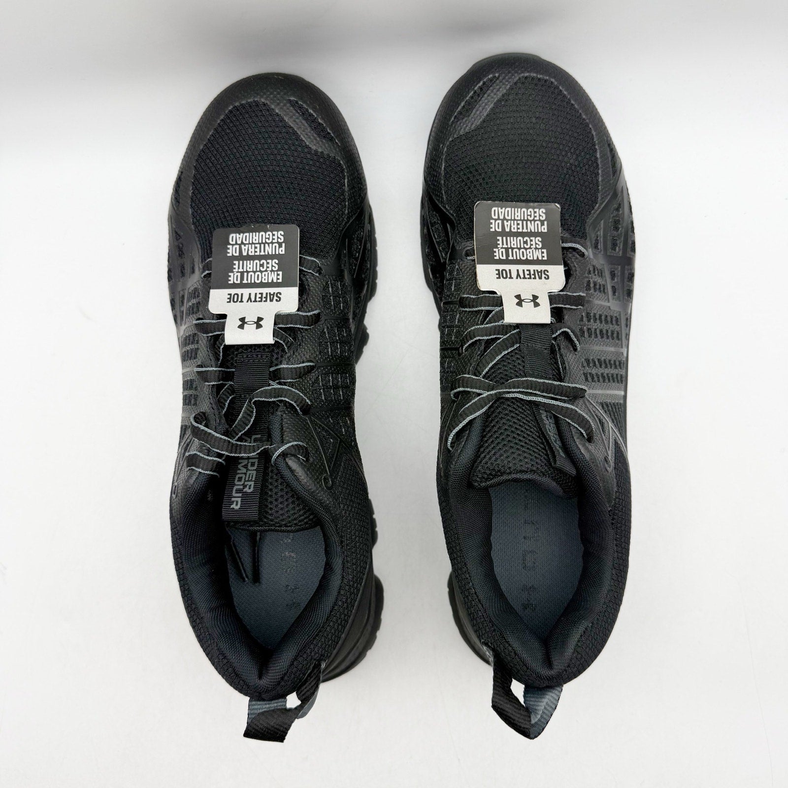 Under Armour Mens Micro G Strikefast Safety Toe Sneakers US 8 Black SR NWT