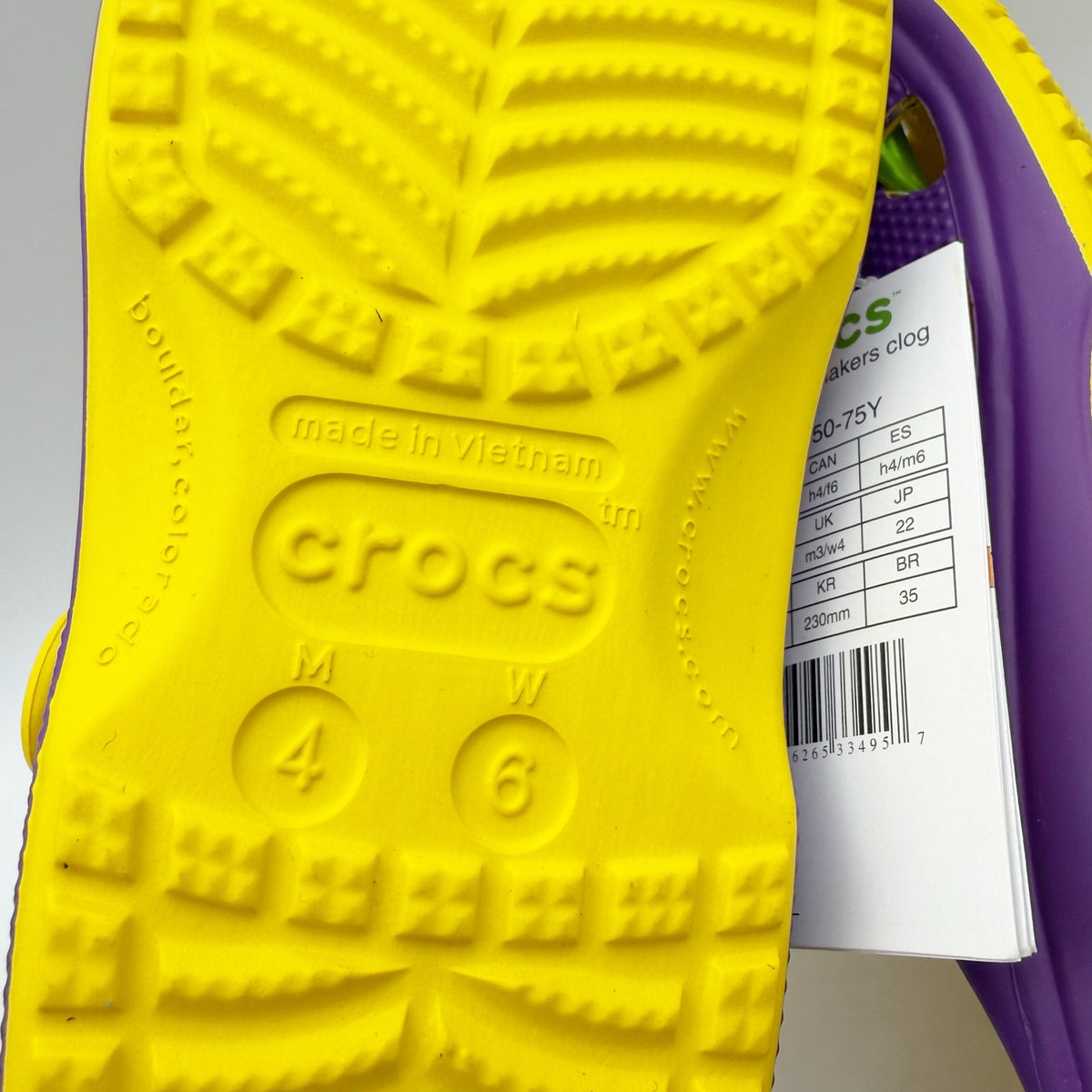 CROCS NBA Los Angeles Lakers Clogs WOMENS 6 BIG KIDS/ Mens 4 Purple Yellow NWT