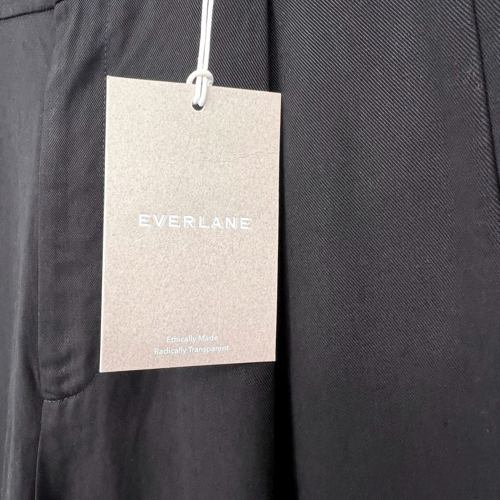 Everlane Womens The Way-High Drape Pants Size 16 30" Inseam Pleated Black NWT