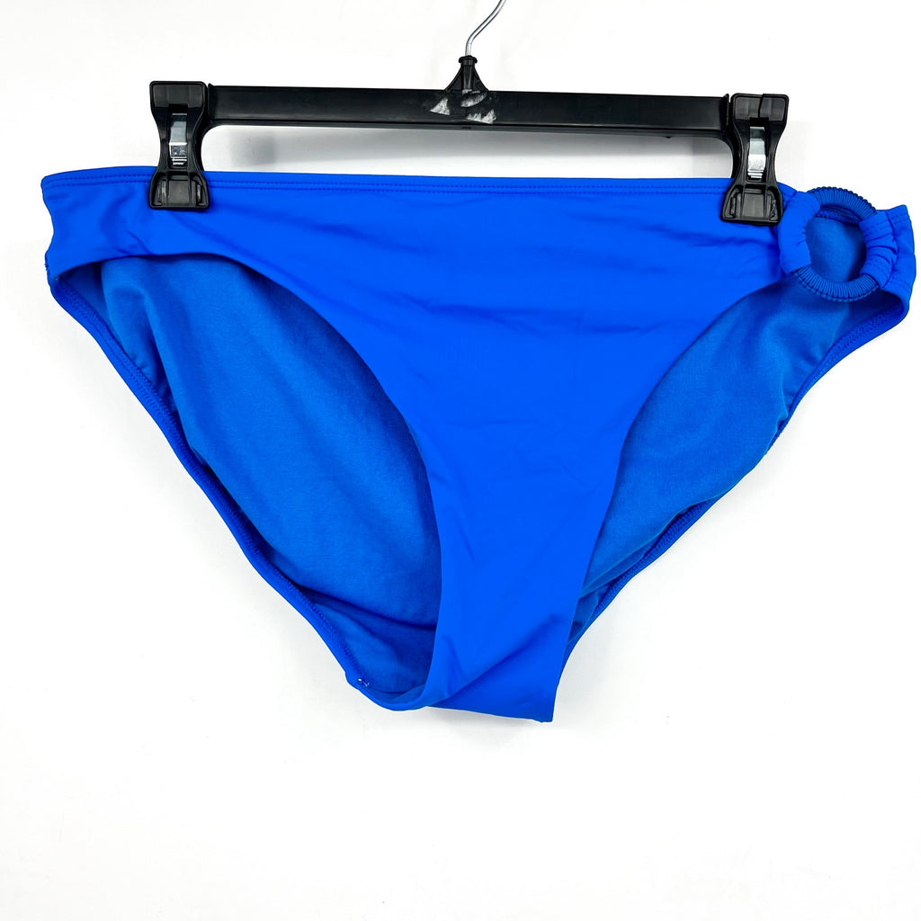 LAUREN RALPH LAUREN Macrame-Ring Hipster Bikini Bottoms Size 8 Blue NWT