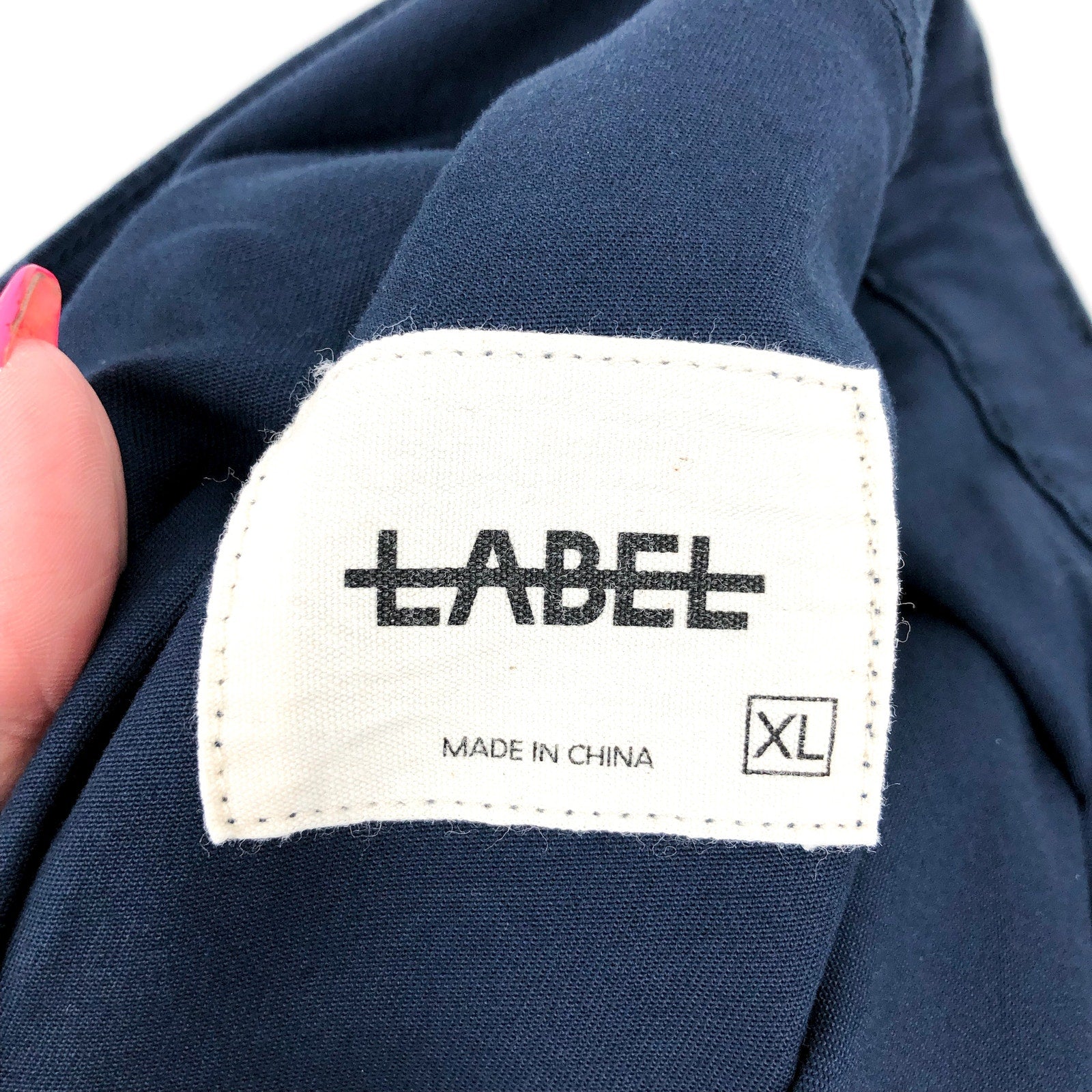 LABEL Women Go-To Pants XL Navy Blue Relaxed Fit High Rise Crop Pockets NWT