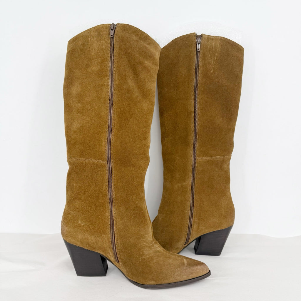 Seychelles Womens Begging You Knee High Boots Size 11 M Brown Suede Boho NWOB