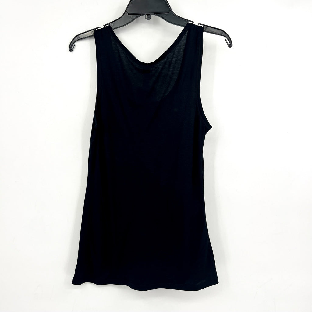 HANRO Women's Ultralight Tank Top Medium US 10/12 Black Scoop Neck NWT