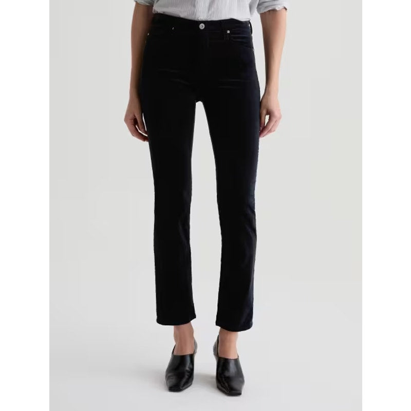 AG ADRIANO GOLDSCHMIED Mari Velvet Slim Straight Jeans SIZE 33 US 16 Black NWOT
