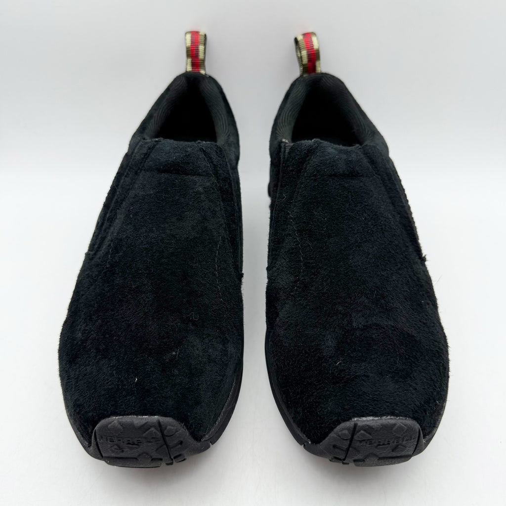 MERRELL Womens Jungle Moc Toe Shoes US 7 M Black Midnight Suede Slip On NIB