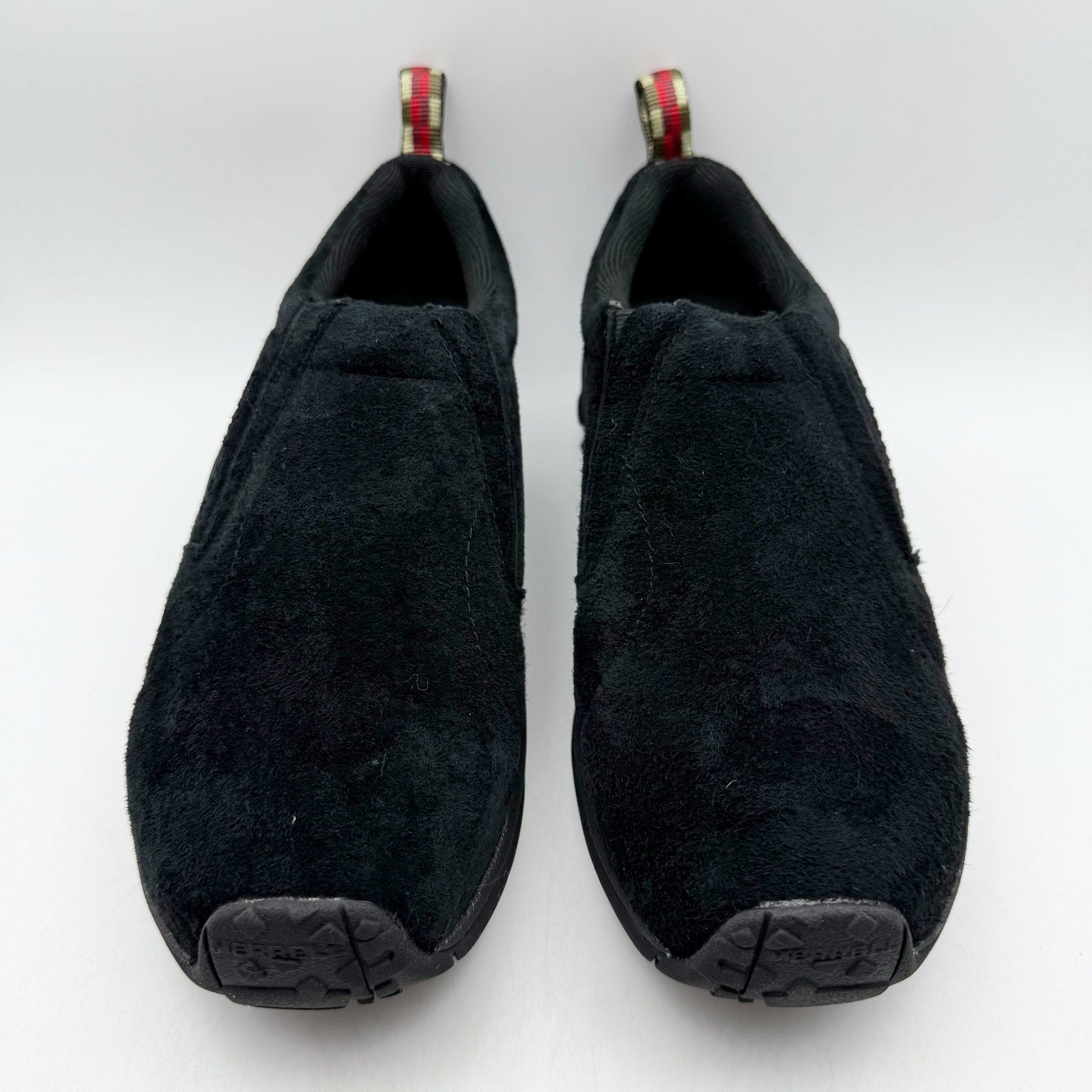 MERRELL Womens Jungle Moc Toe Shoes US 7 M Black Midnight Suede Slip On NIB