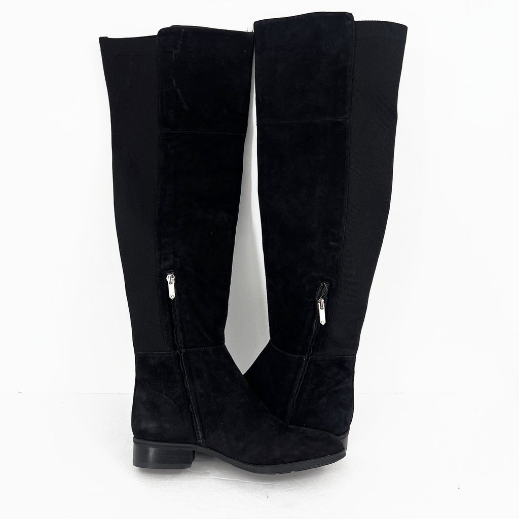 Sam Edelman Womens Pam Over the Knee Boots Size 9 EU 39 Black Suede Stretch NWOB