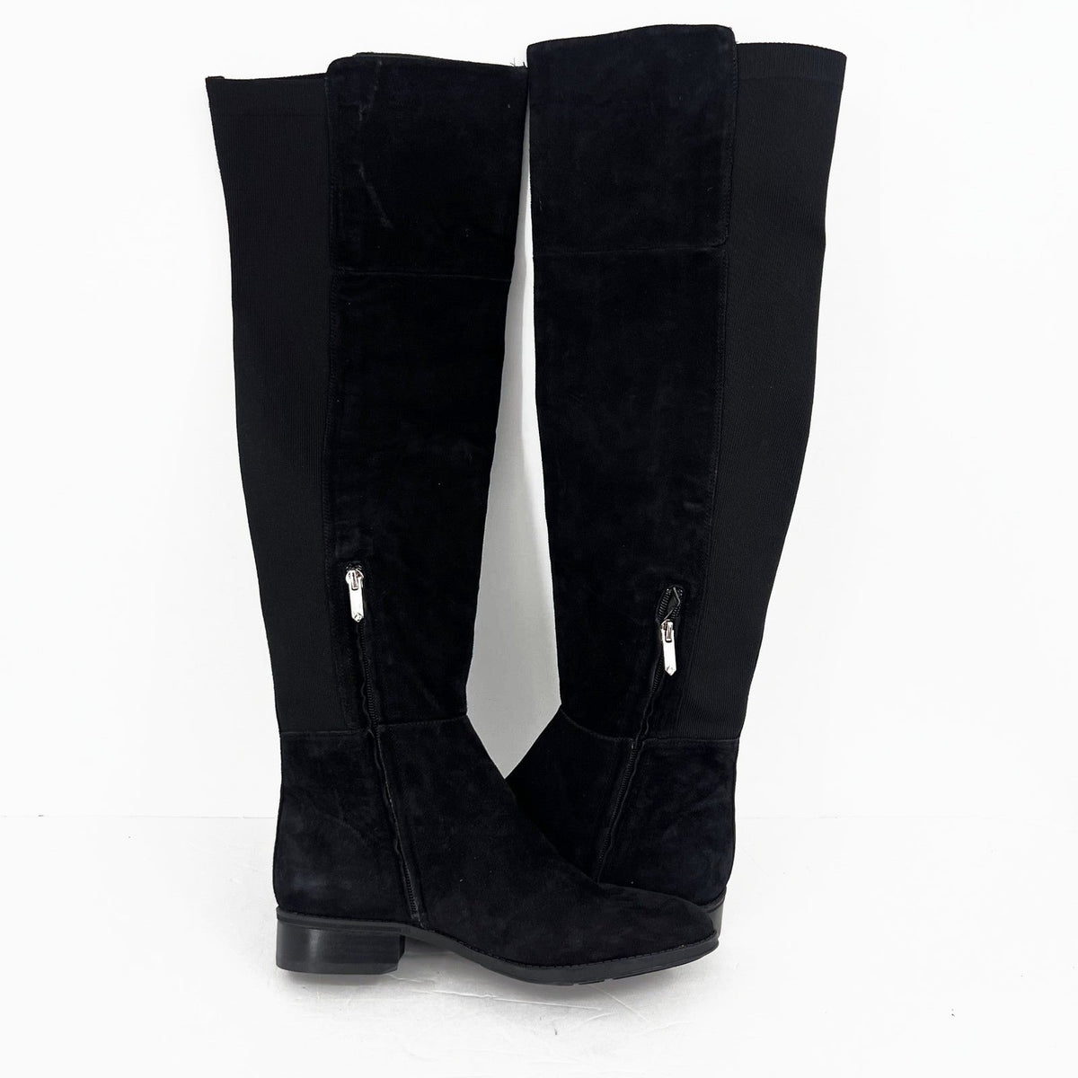 Sam Edelman Womens Pam Over the Knee Boots Size 9 EU 39 Black Suede Stretch NWOB
