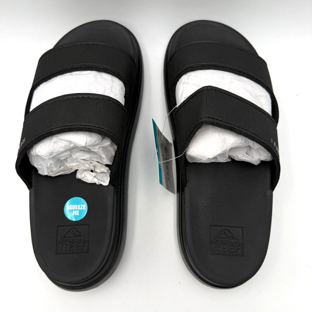 Reef Womens Cushion Bondi 2 Bar Slide Sandals Size 10 EU 41 Black Platform NWT