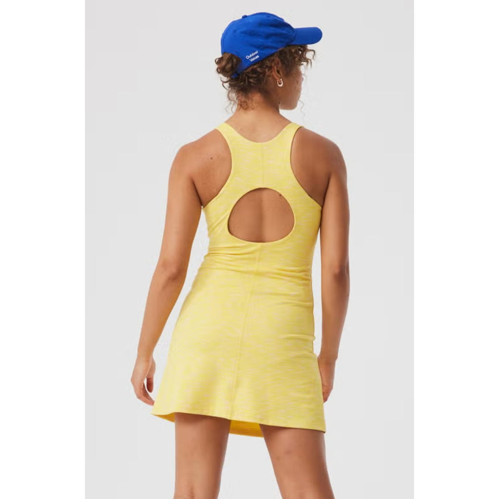 OUTDOOR VOICES Flow Athletic Dress Large Spring Fling Yellow Circle Back NWT