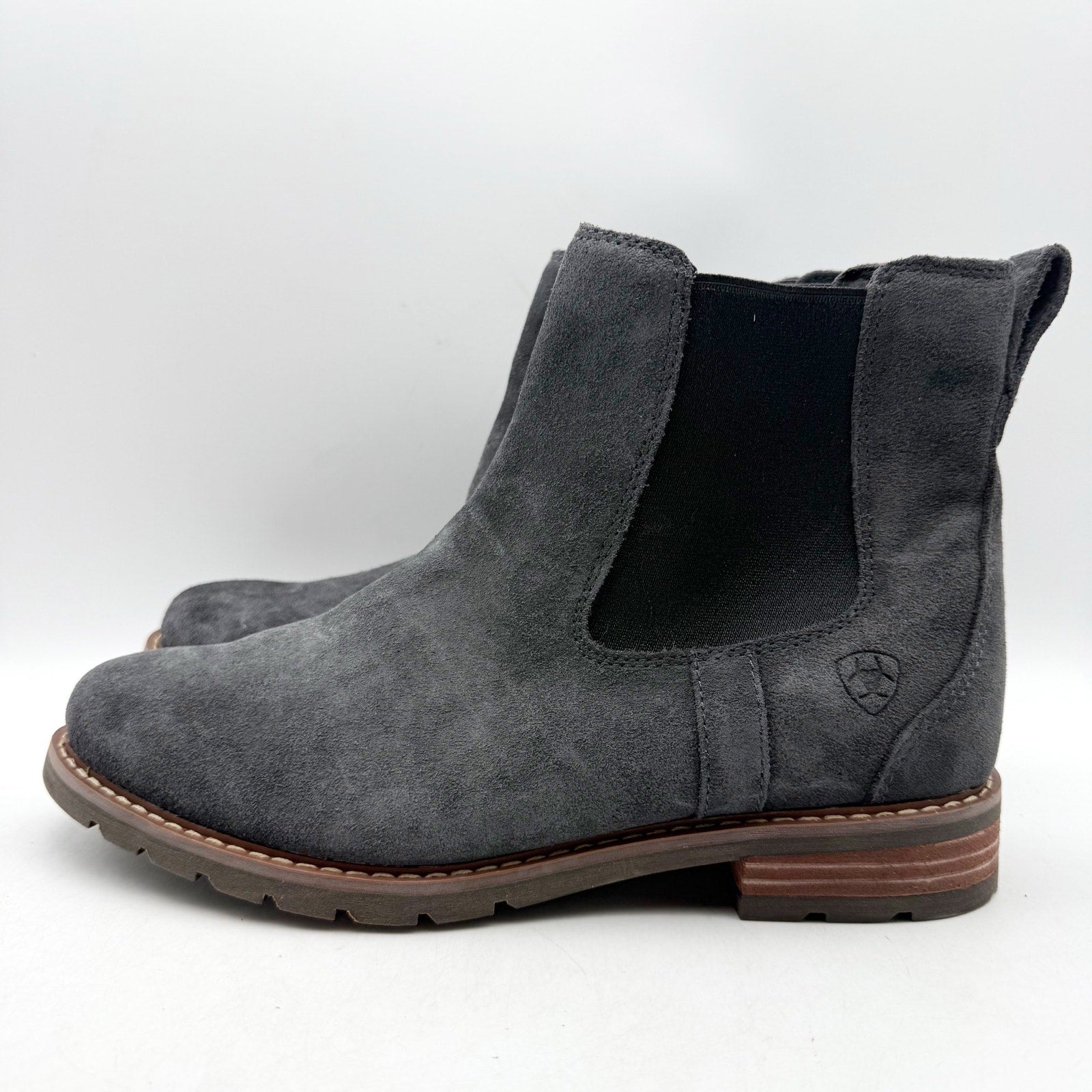Ariat Womens Wexford Chelsea Boots US 8 B Blue Leather Waterproof NWT