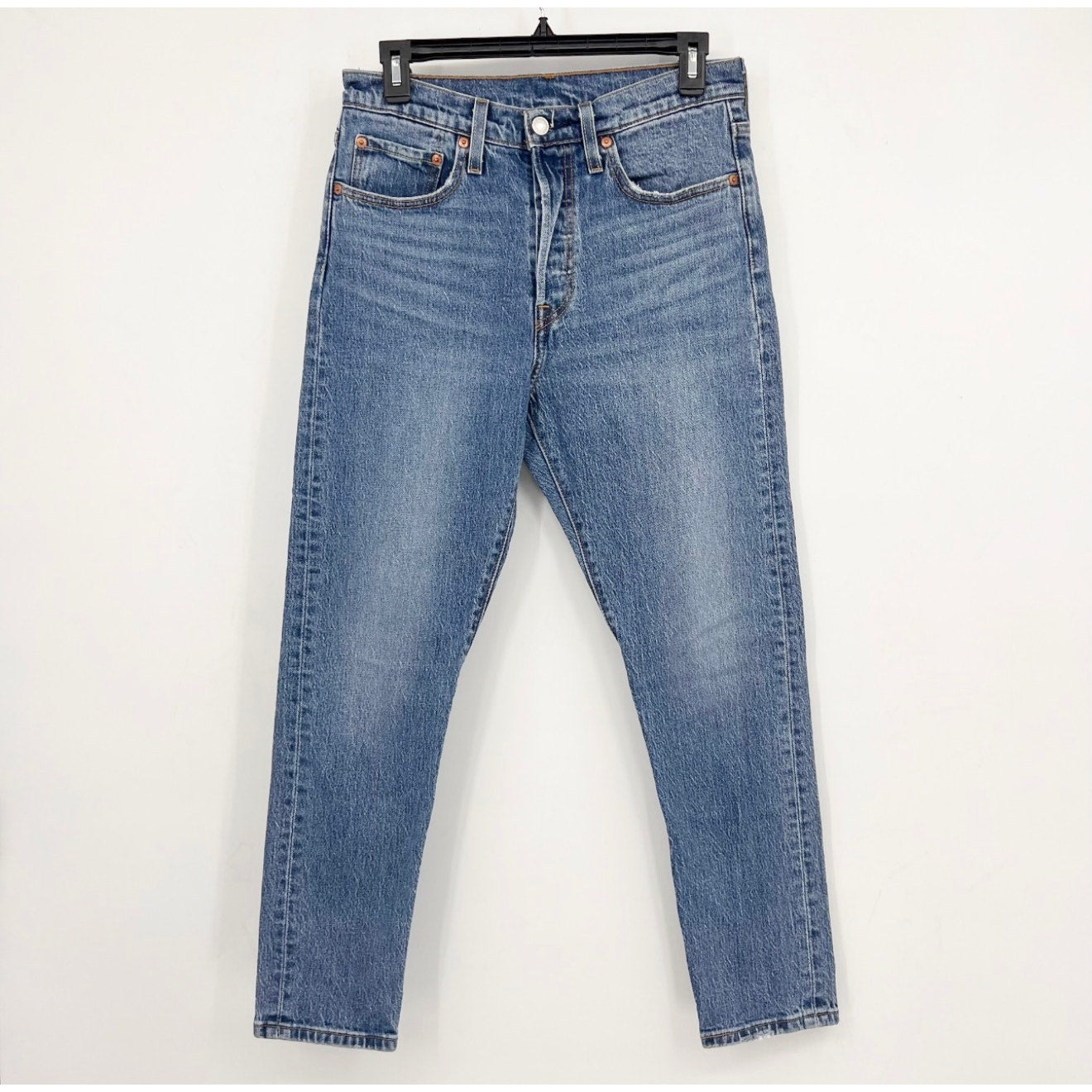 LEVI'S Women's 501 Skinny Jeans 27x28 Size 4 Blue Medium Indigo Worn In NWOT 295