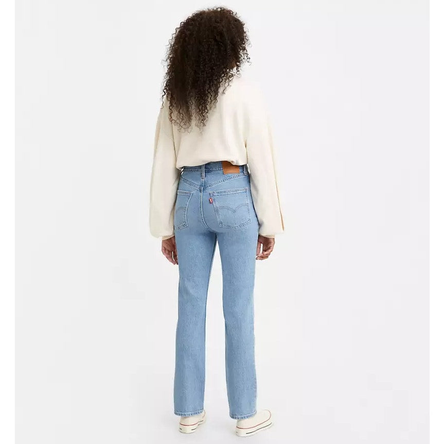 Levi's Womens 70's High Rise Slim Straight Jeans Size 28 US 6 Light Blue NWT