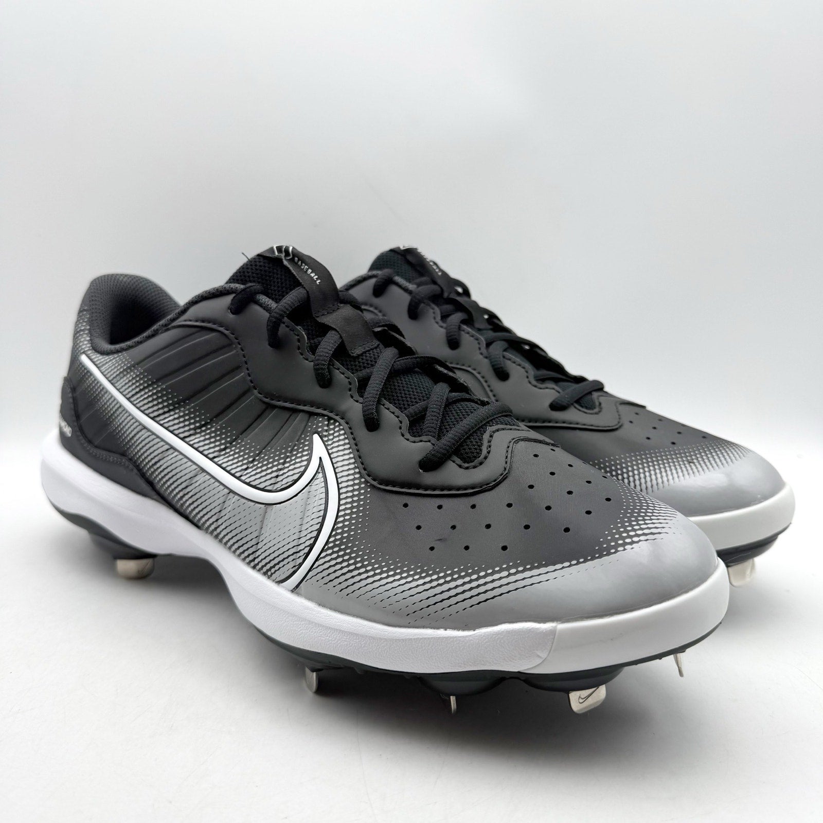 Nike Mens Alpha Huarache Varsity 4 Low Baseball Cleats US 12 Black Grey NWOB