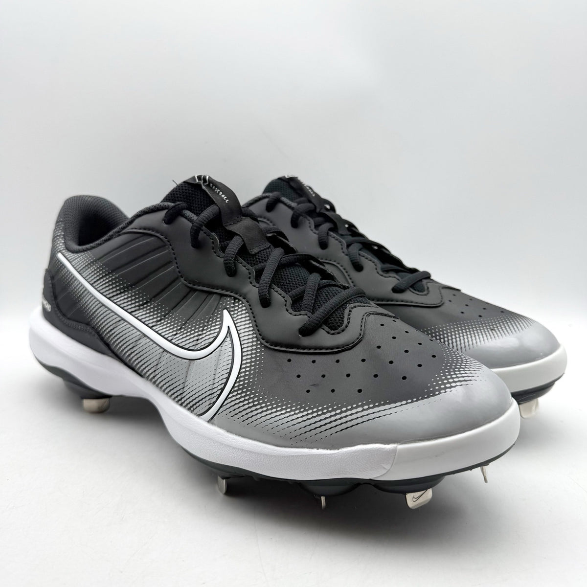 Nike Mens Alpha Huarache Varsity 4 Low Baseball Cleats US 12 Black Grey NWOB