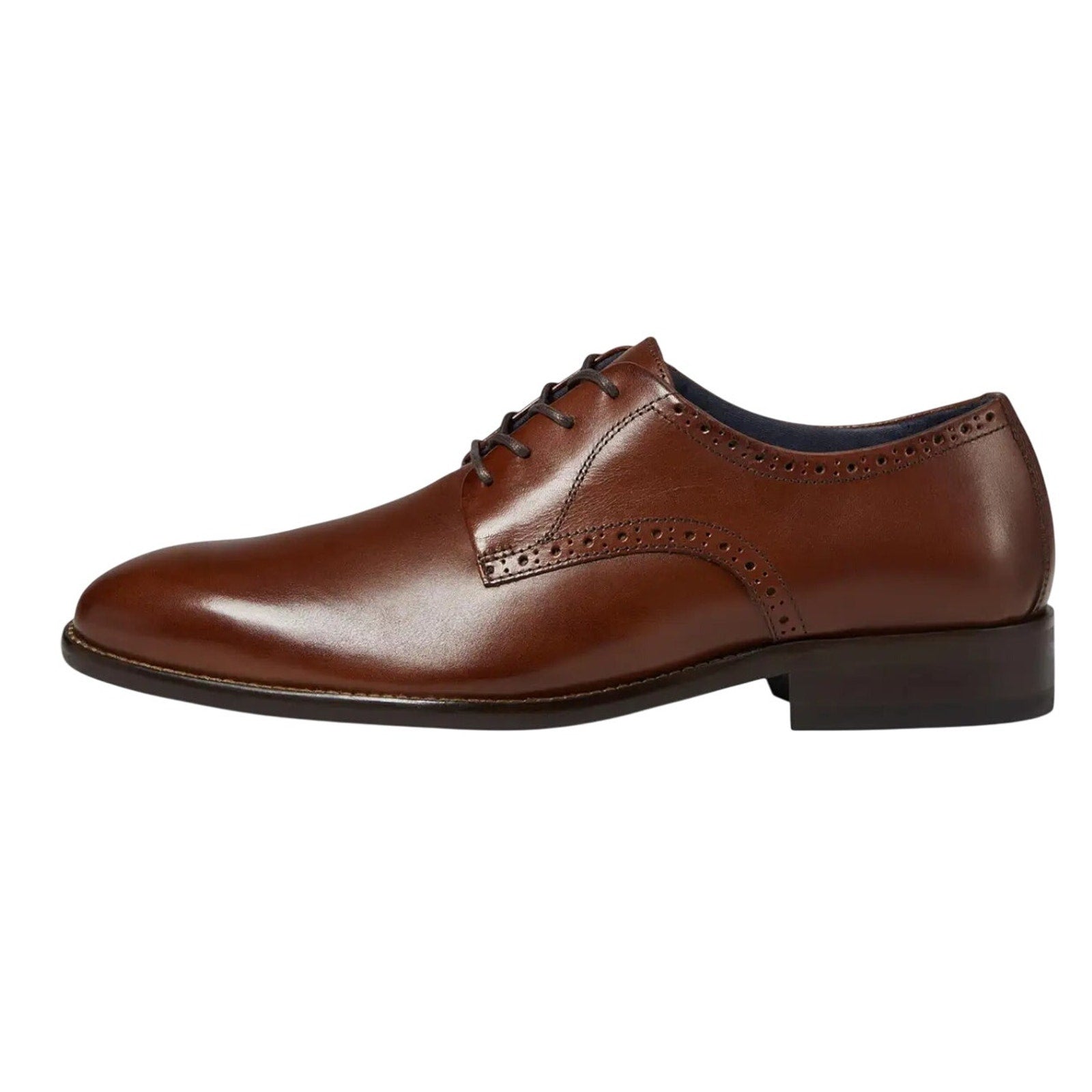 Johnston & Murphy Men Stockton Plain Toe Shoe US 13 M EU 47 Brown Leather NWOB
