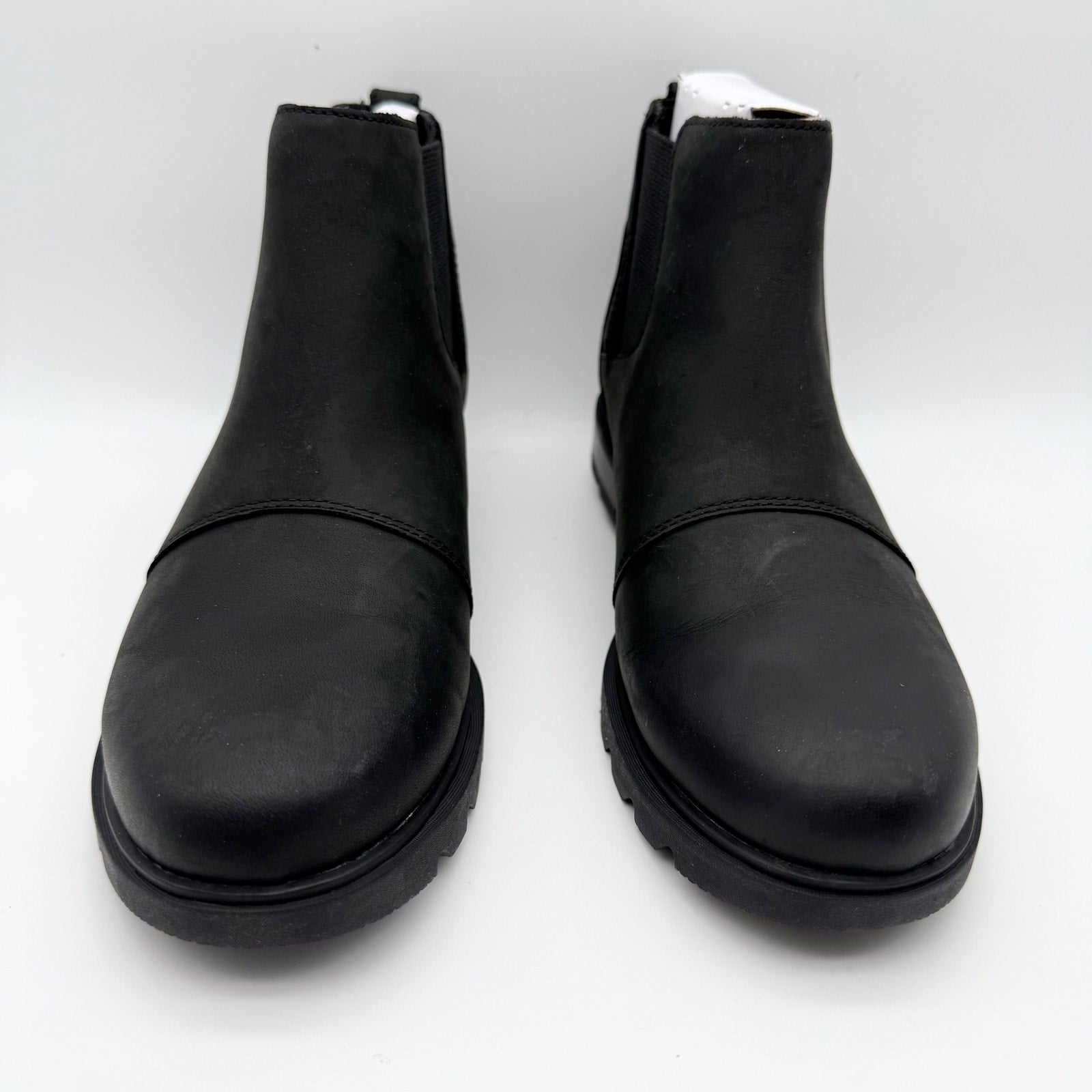 Sorel Womens Emelie lll Zip Bootie US 8.5 EU 39.5 Black Leather Waterproof NIB