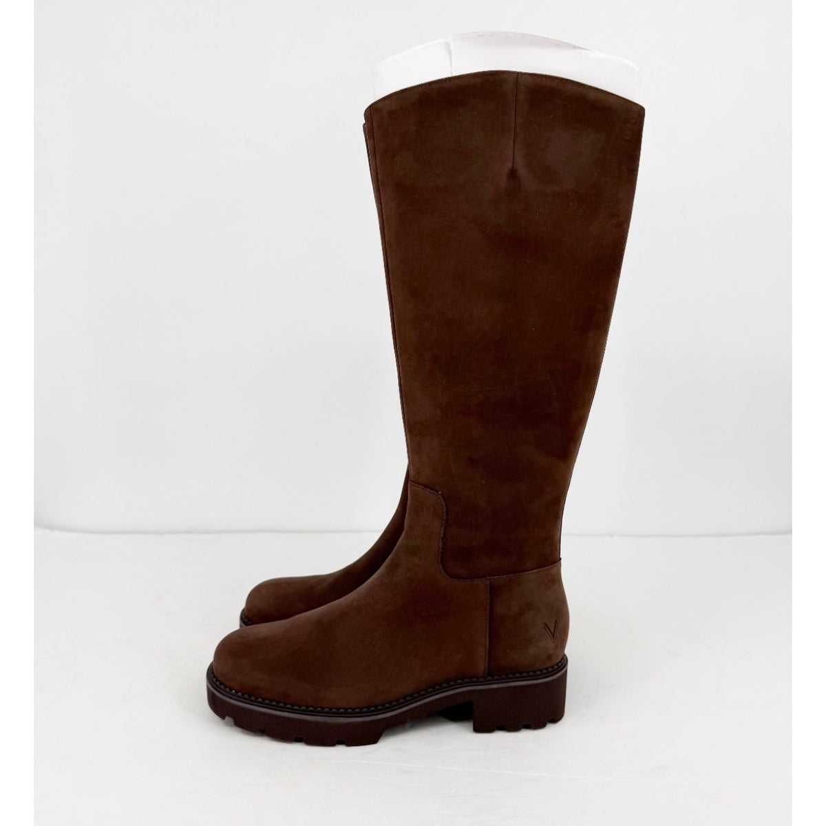 VIONIC Womens Fallbrook Knee High Boots Size 9.5 WIDE Brown Leather NIB