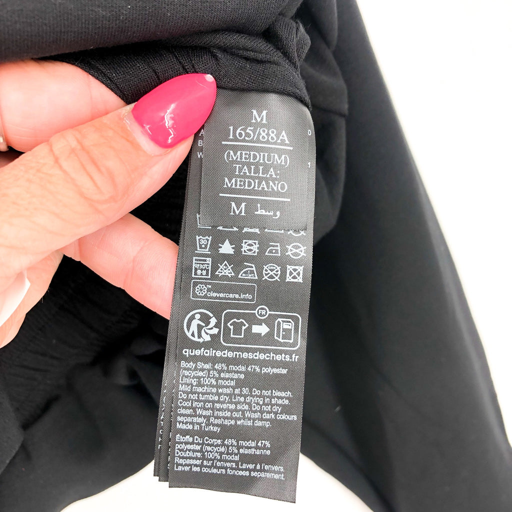 ALLSAINTS Women's Biggy Aster Sweatshirt Medium Black Tonal Logo NWT