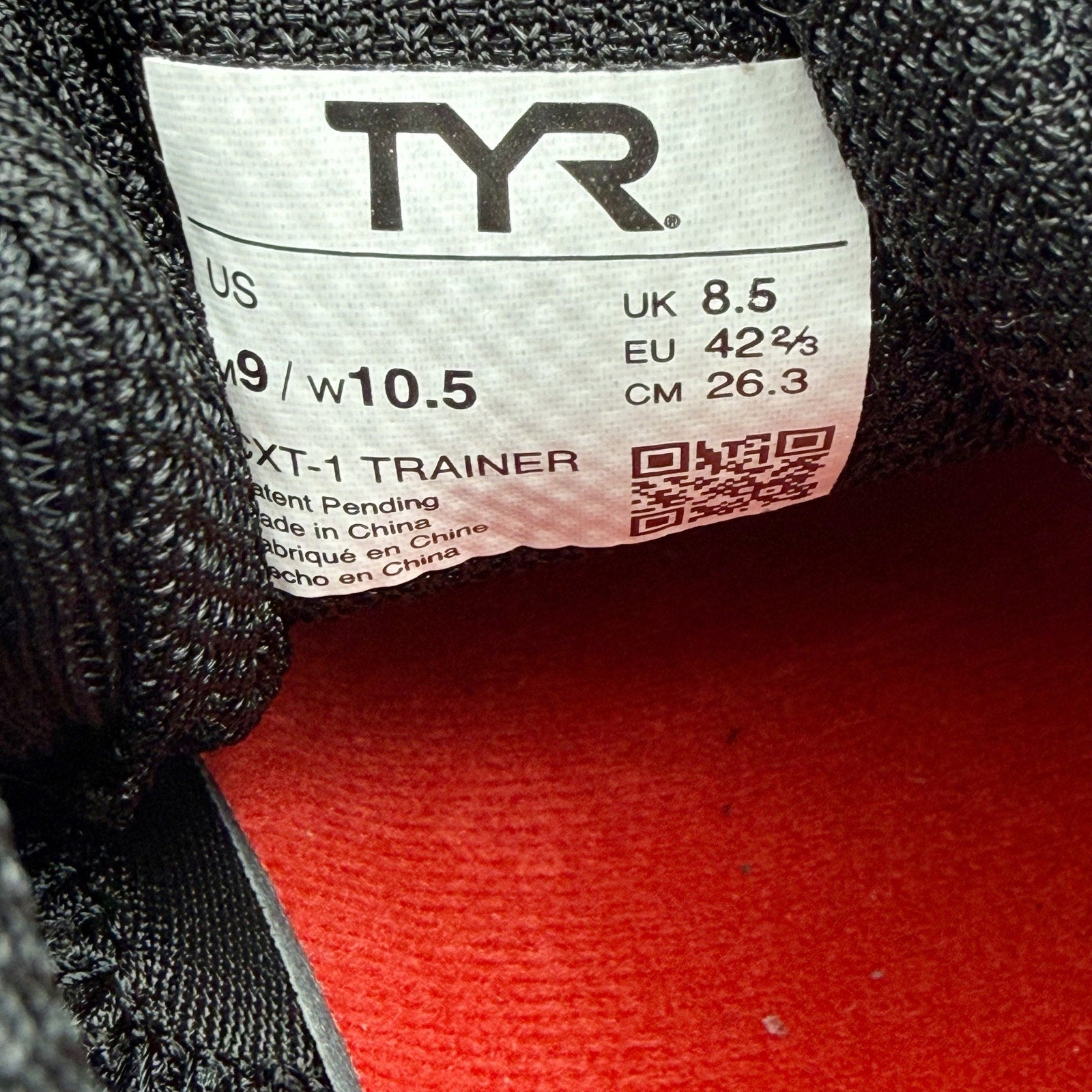 TYR CXT-1 Turf Trainer Sneakers Mens 9 Womens 10.5 Black Athletic Shoes NWOB