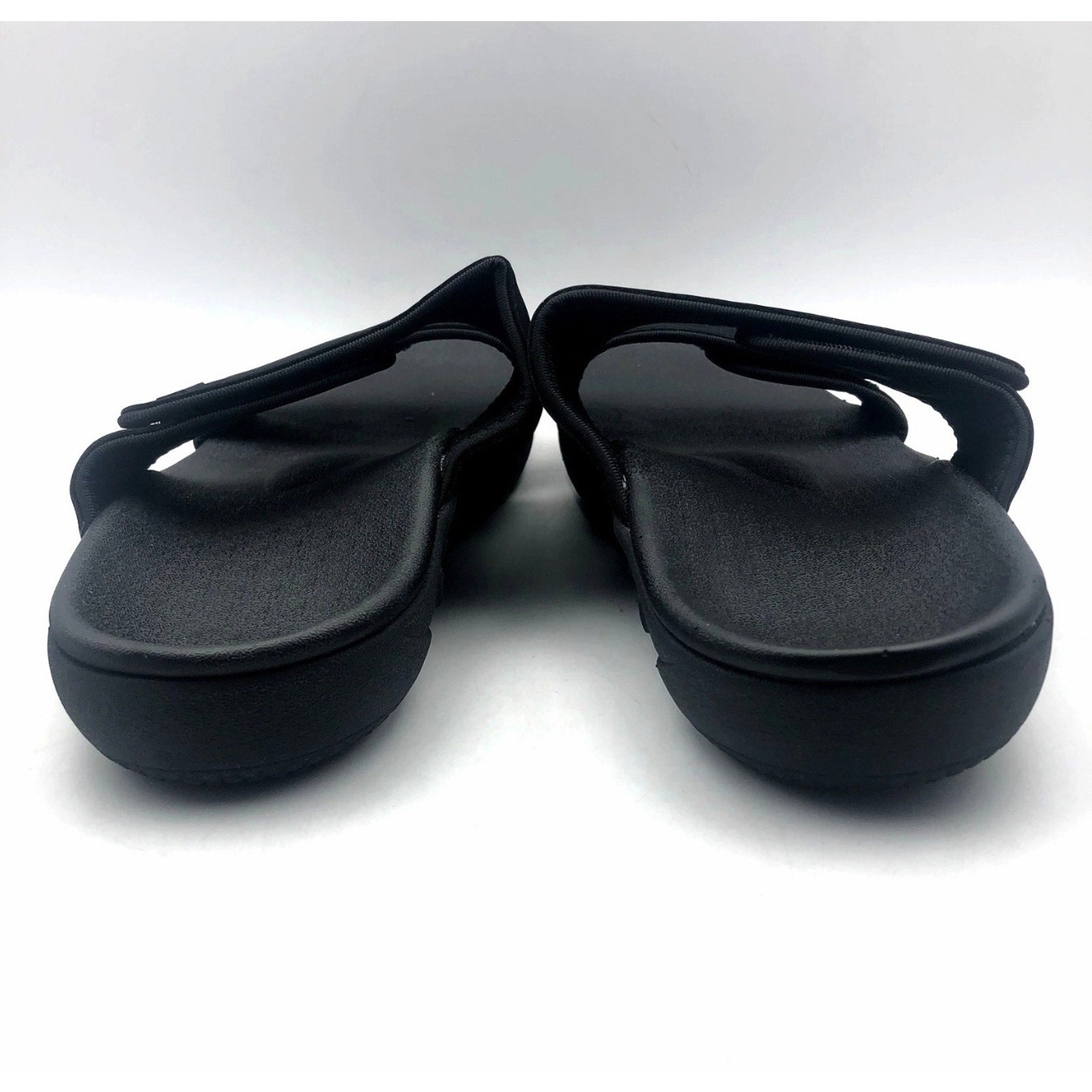 Spenco Womens KHOLO NUEVO Comfort Slide Sandals Size 7.5 WIDE Black NWT