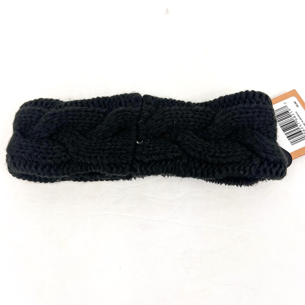 THE NORTH FACE Women's Cable Minna Earband OS Black Stretch Knit NWT