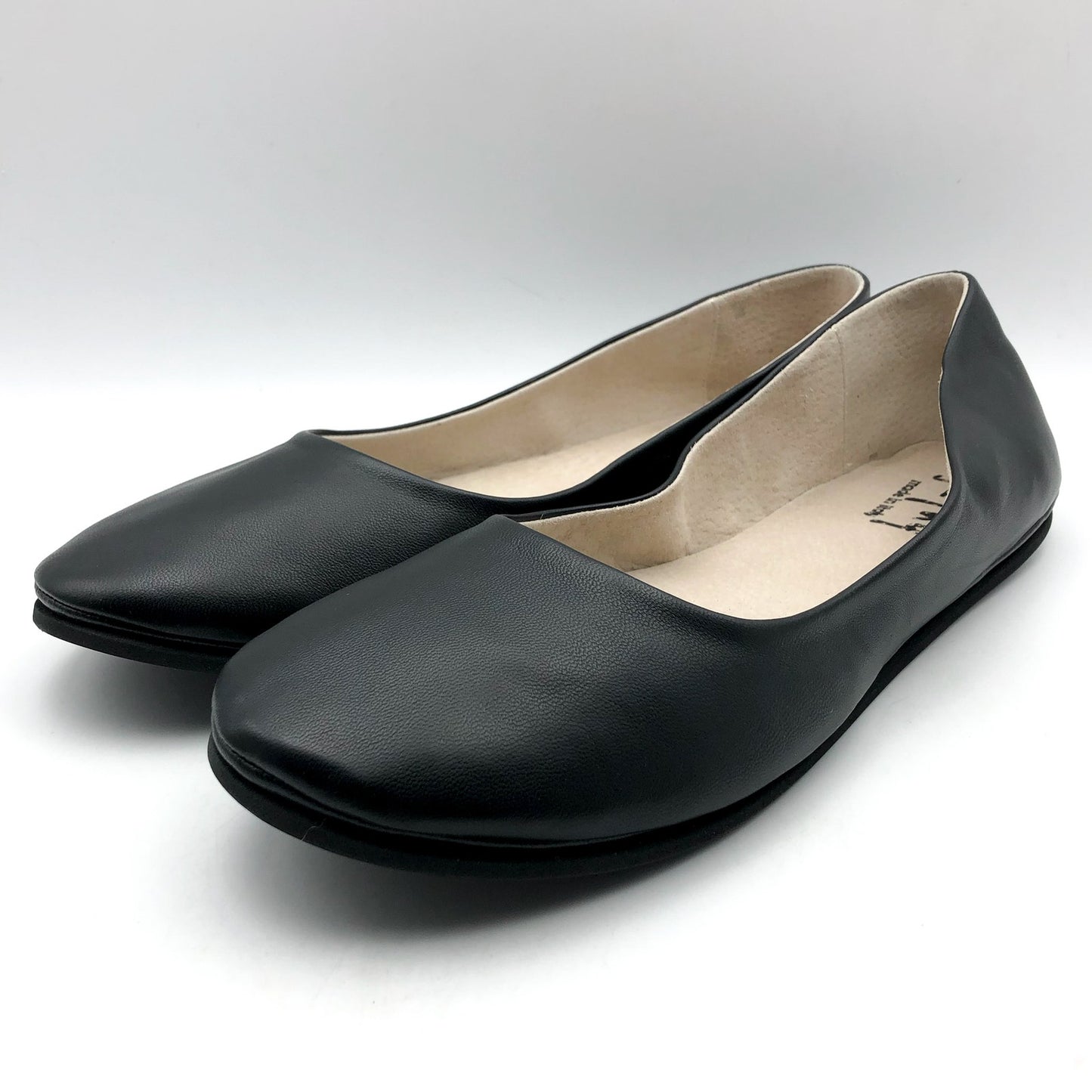 French Sole Womens Sloop Slip On Flats US 11 Black Nappa Leather Slip On NIB