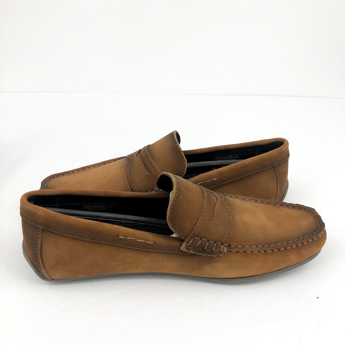 MARC JOSEPH NEW YORK Men's Nebraska Loafer 8.5 Havana Nubuck Leather Casual NIB