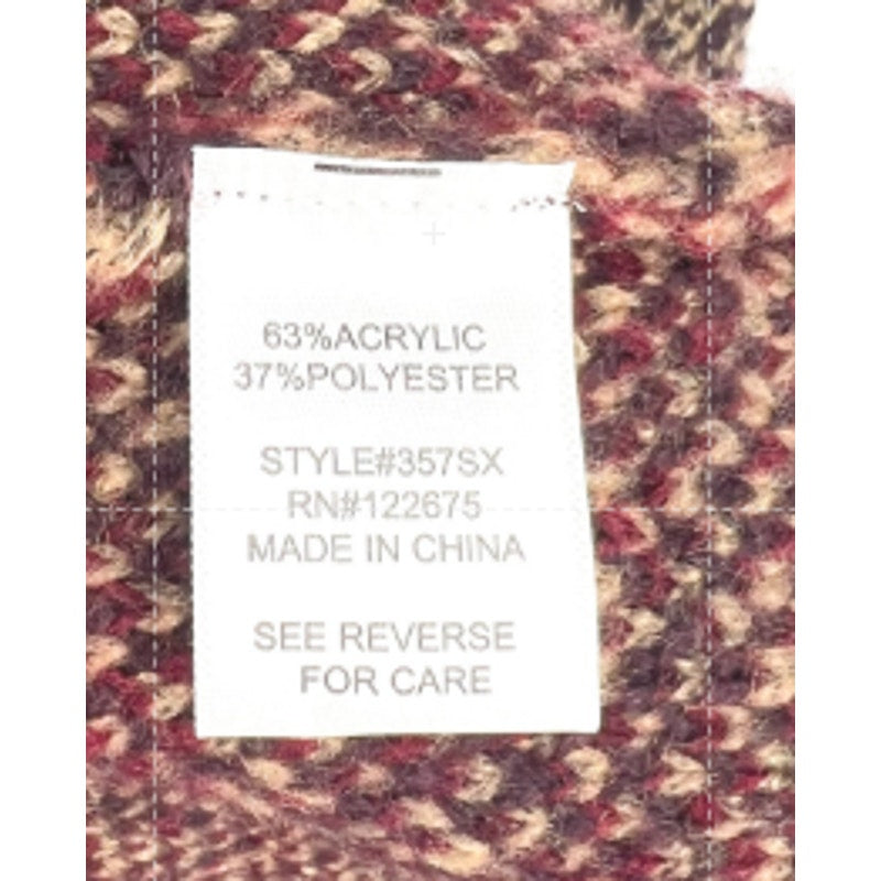 LETY & ME Womens Longline Knit Coatigan Small Burgundy Red Multi NWT