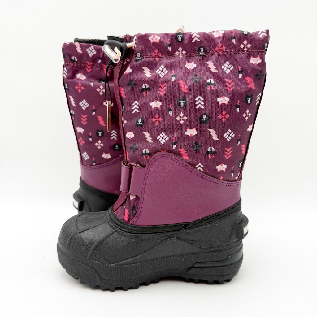 Columbia Girls Powderbug Forty Winter Boots US 9 Purple Waterproof Insulated NIB