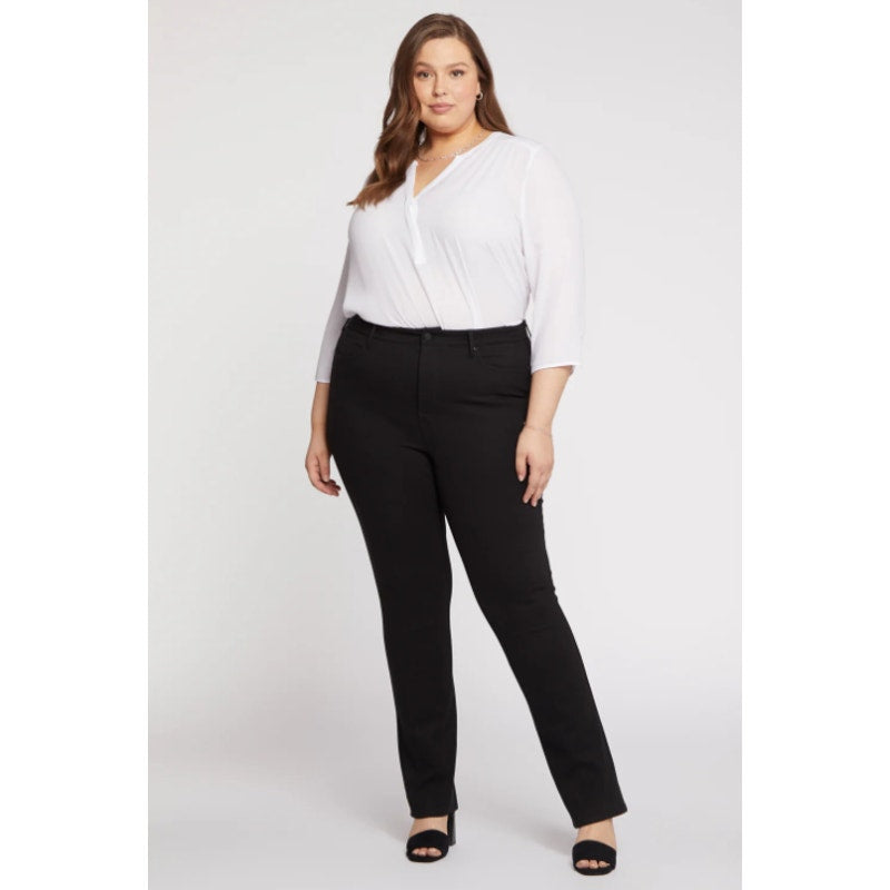 NYDJ Sculpt Her Women's Marilyn Straight Pants Size 16W Black Mid Rise NWT