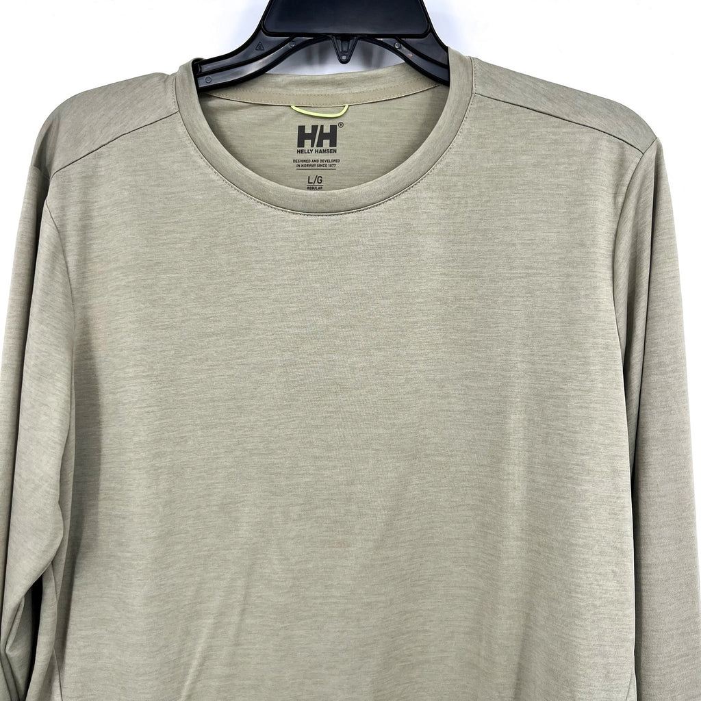 HELLY HANSEN Women's Sval Long Sleeve Shirt Large Green Light Lav Crewneck NWT
