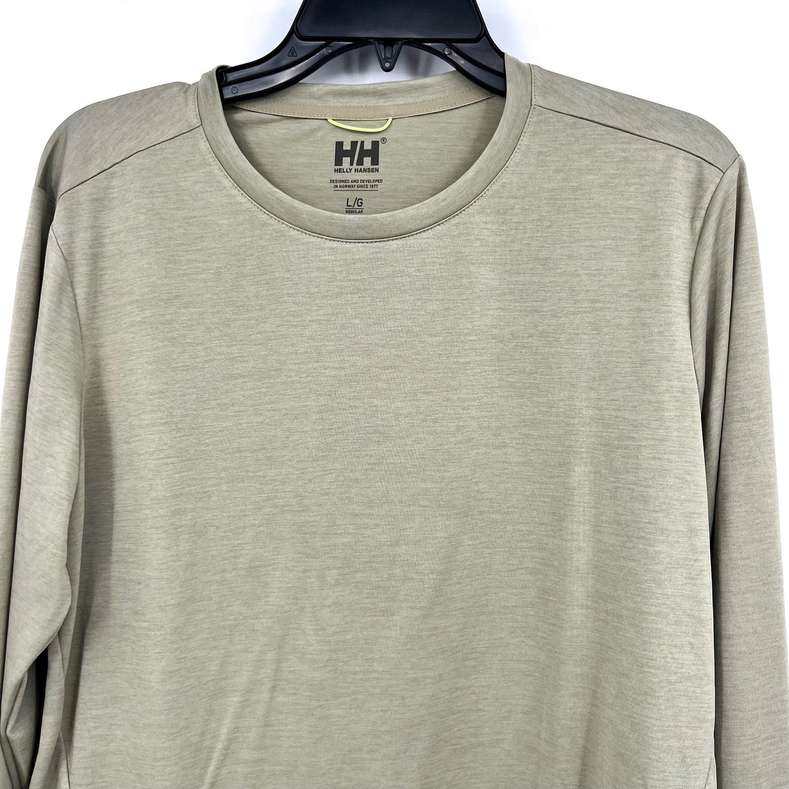 HELLY HANSEN Women's Sval Long Sleeve Shirt Large Green Light Lav Crewneck NWT
