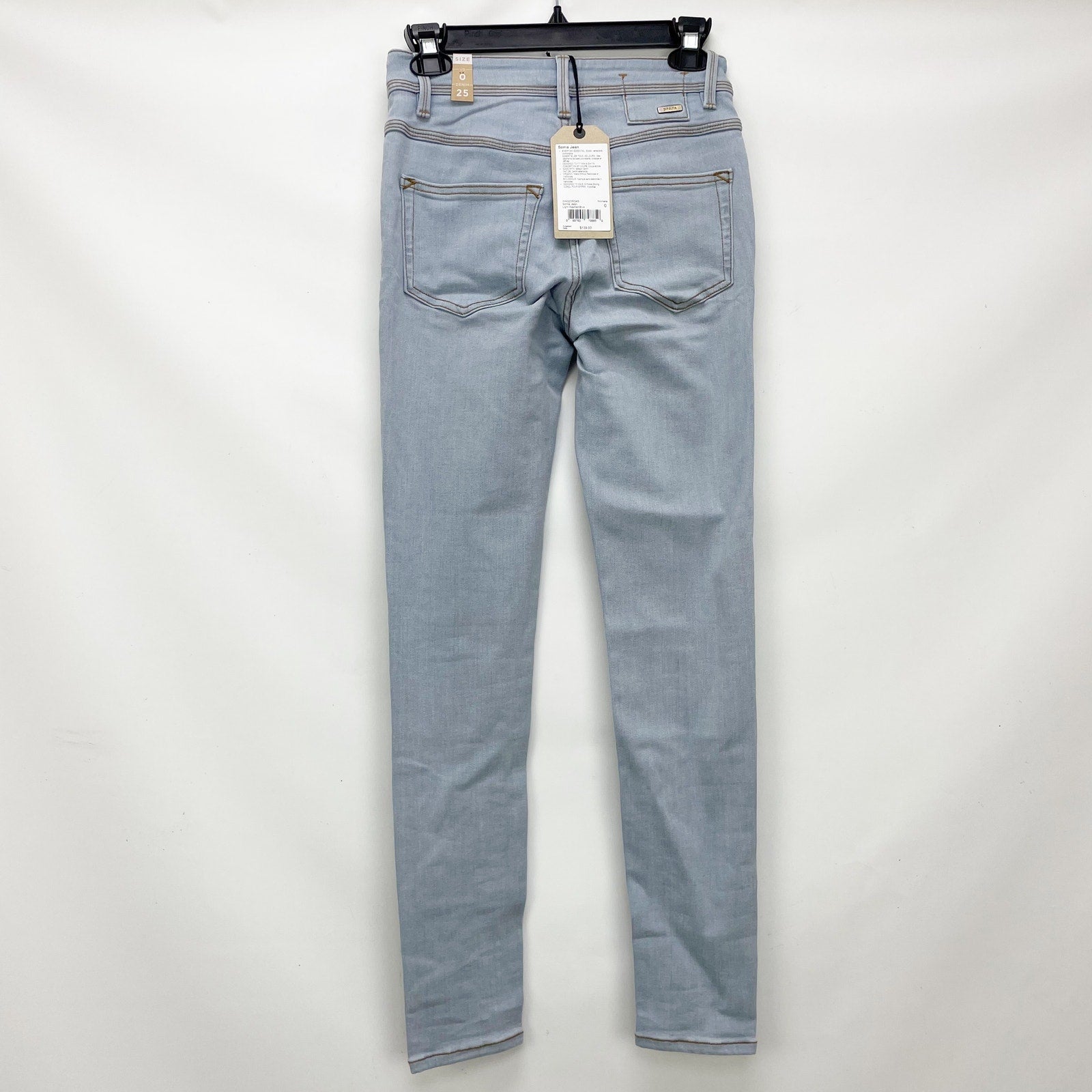 prAna Women's Soma Jeans 29x31 US 8 Light Washed Blue Skinny Stretch Denim NWT