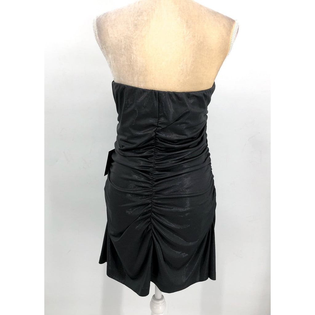 NORMA KAMALI Women's Strapless Pickleball Mini Dress XL 42 Gray Charcoal NWT