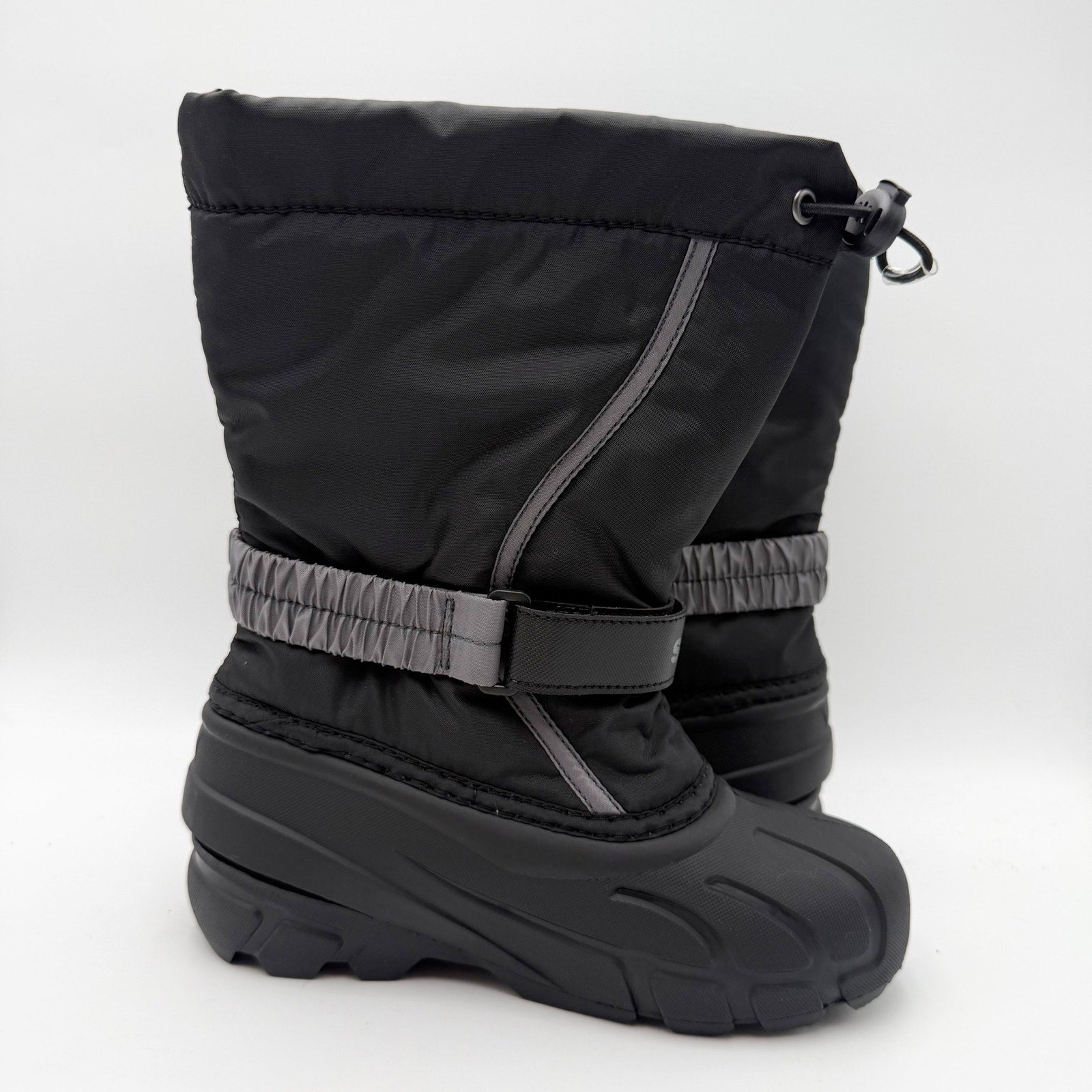 Sorel Youth Boys Flurry Snow Boot US 2 EU 33 Grey Insulated Water Resistant NIB