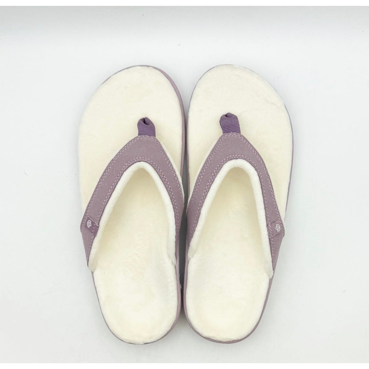 Spenco Womens Yumi Cozy Slipper Flip Flop Size 7 Plush Faux Fur Purple NIB