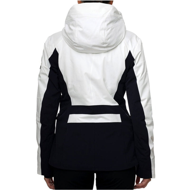 BOGNER Women's Dalya Hooded Two Tone Ski Jacket US 4 Small Off White WP NWOT