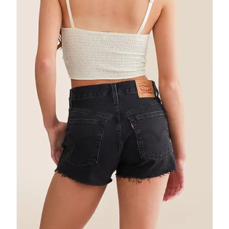 LEVIS Womens 501 Original Fit Shorts Size 30 US 10 Lunar Black 56327-0112 NWT