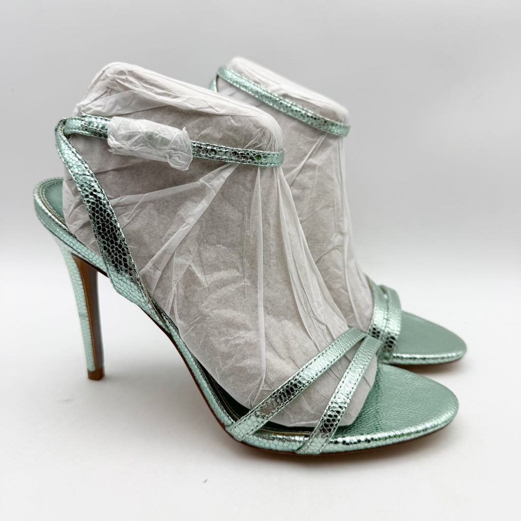 Sam Edelman Womens Gemmie Ankle Strap Heels Size 6.5 M Sea Green Sandals NIB